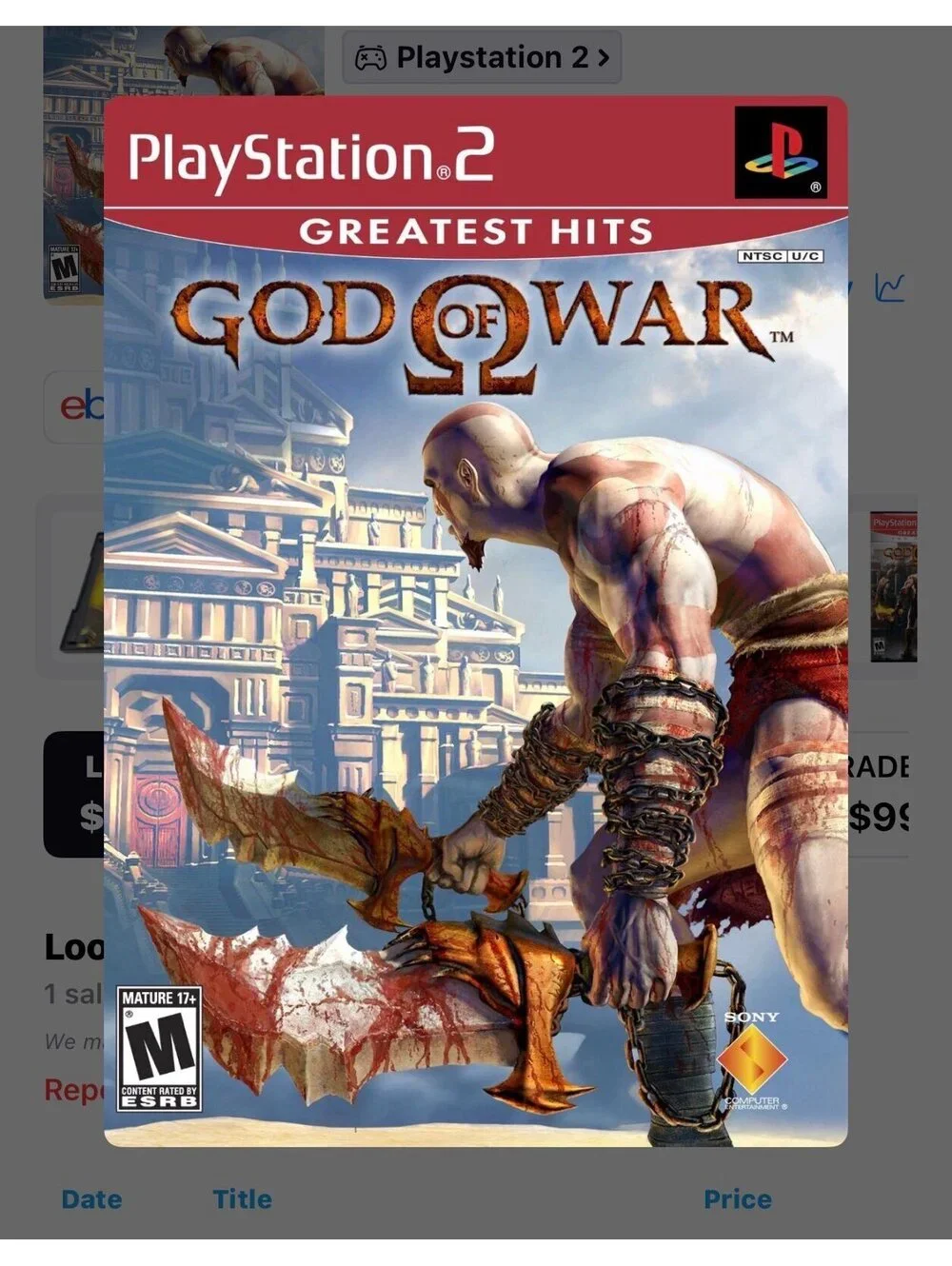 God Of War for PlayStation 2